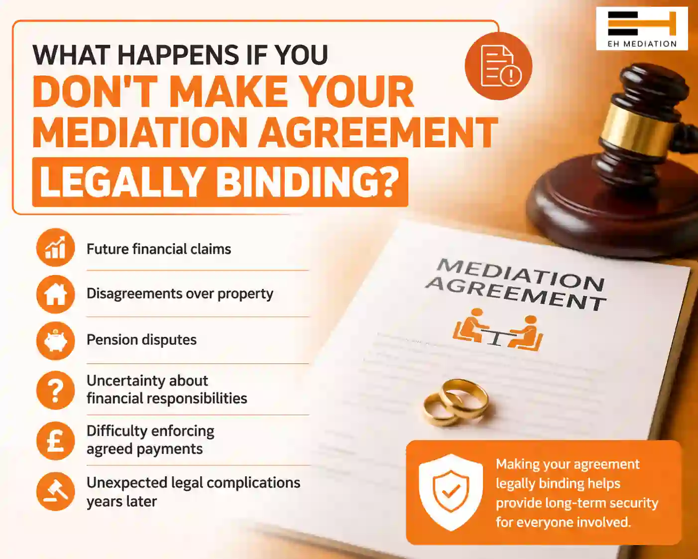 What Happens If You Don't Make Your Mediation Agreement Legally Binding Chesterfield?